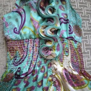 Grass Collection Sleeveless Blouse Size Medium